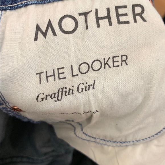 MOTHER | The Looker Graffiti Girl Distressed Jeans - Picture 6 of 8